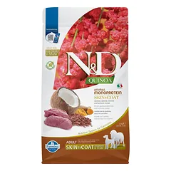Sausas pašaras šunims FARMINA N&D QUINOA DOG Dry SKIN&COAT Venison&Coconut ADULT MED&MAX 2,5kg parduotuvėje Petz.lt