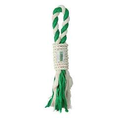 Gyvūnų augintinių žaislas su virve, su virve, žalias, 27 cm — 2 nuotrauka