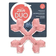 Zeus žaislas šunims Duo kryžius su vištienos kvapu, koralinis