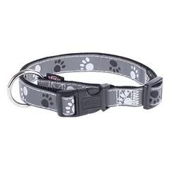 Trixie Halsband Pfoten-Reflect, silber