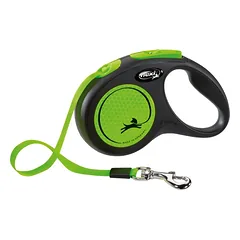 FLEXI New Neon Tape žalias pavadėlis M-5m iki 25kg