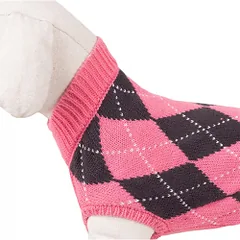 Happet rožinis megztinis šuniui, 35 cm — 3 nuotrauka