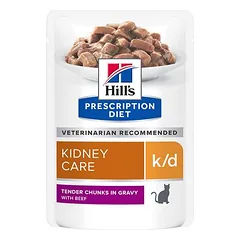 Hill's Prescription Diet k/d Kidney Care su jautiena, drėgnas maistas katėms — 2 nuotrauka