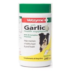 VETZYME PAPILDAS ŠUNIMS SU ČESNAKU (240TABL.)