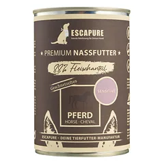 Escapure Sliced Horse - wet food for sensitive dogs, horse meat with vegetables, 88% meat
