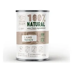 Prefera Fresh Farm Dog Smooth Pate With Lamb visavertis drėgnas maistas šunims, 400 g