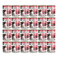 WIEJSKA ZAGRODA Monoproteininė jautiena drėgna maisto produktas šunims 24x800 g