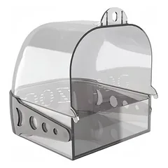 MCBOSON 2-in-1 Vogelkäfigbad, Grau