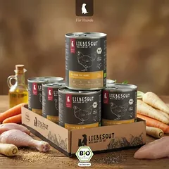 Liebesgut Hundefutter Bio-Huhn mit Bio-Wurzelgemüse