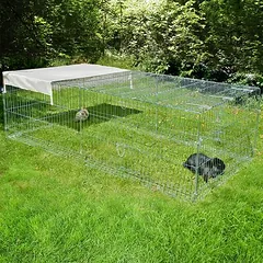Kerbl keturkampis aptvaras su apsauga nuo pabėgimo ir grotų stogu, didelis, L 200 x B 100 x  H 60 cm — 1 nuotrauka