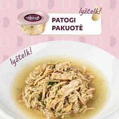 Delickcious vištienos sriuba katėms su kumpiu ir špinatais, 80g — 3 nuotrauka