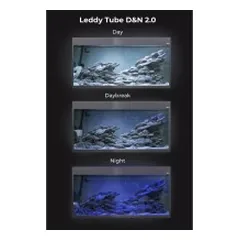 Glossy 100 ST Day&Night akvariumas stačiakampis, juodas, 100x40x60 cm — 4 nuotrauka