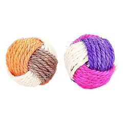 MCBOSON Bunte Sisal-Katzenbälle, 2 Stück