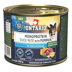Ontario Monoproteino konservai šunims su antiena ir moliūgais, 200 g — 3 nuotrauka