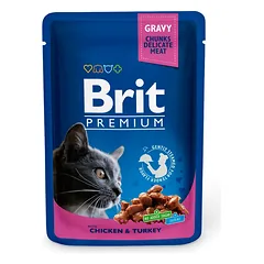 Brit Premium konservai katėms maiš. Chicken&Turkey 100 g