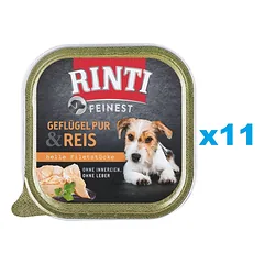 RINTI Feinest Poultry Pure&Rice paukštiena su ryžiais 11x150 g