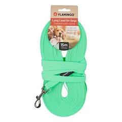 Flamingo treniruočių ir ilgas pavadėlis šunims Caspar, mėtinis žalias, Ilgis: 5 m — 3 nuotrauka