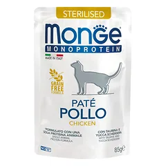 Monge Monoprotein Adult Konservuotas vieno baltymo maistas suaugusioms katėms (paštetas) (vištiena) 85 g