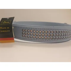 Hunter tiffany nappa odos kaklo diržas, šviesiai mėlynas, 60 cm