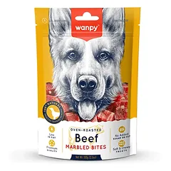 Wanpy skanėstas šunims, marmuriniai jautienos kąsneliai, 100 g
