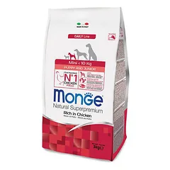 Monge Mini Puppy & Junior visavertis sausas maistas mažų veislių šuniukams ir jauniems šunims su vištiena, 3 kg