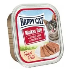 Happy Cat Duo konservai katėms su paukštiena ir jautiena, 100 g