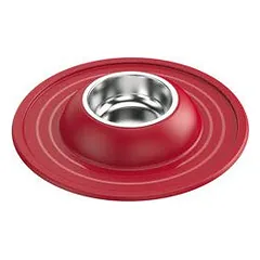 Georplast metalinis dubenėlis su guminiu padėklu volcano inox, d39x6 cm — 3 nuotrauka