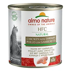 Almo Nature HFC Natural vištiena su krevetėmis drėgnas maistas suaugusioms katėms, 280 g