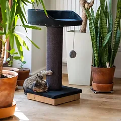 Ecomfy draskyklė Alex, su lentyna, pilka, 67.5cm — 5 nuotrauka