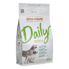 Almo Nature Daily Dog All Breeds ėriena, vištiena ir ryžiai, sausas maistas šunims 1,2 kg
