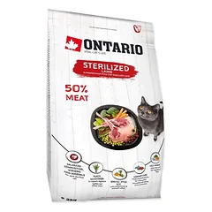 Ontario Cat Sterilized Lamb 2 kg parduotuvėje akvazoo.lt