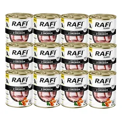 DOLINA NOTECI Šlapias ėdalas šunims Rafi Classic su paukštiena 12x800g