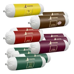 Escapure dešra - šlapias maistas šunims, mėsos lazdelė, įvairūs skoniai, 12x 400g — 4 nuotrauka