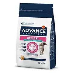 Advance Veterinary Diets Urinary Sterilized-Low Calorie sausas maistas sterilizuotoms katėms su šlapimo takų problemomis ir antsvoriu, 1.25 kg