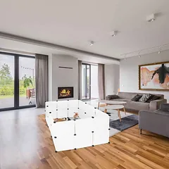 Maniežas graužikams 92x110x110cm., baltos/juodos spalvos — 2 nuotrauka