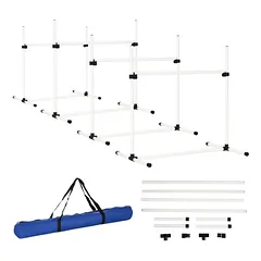 Zatte Agility Hürdenset 4 Hürden + Slalom, Kunststoff, Weiß