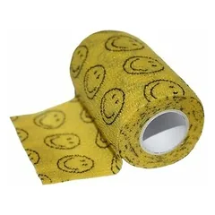 Fioniavet FancyFlex Smiley kohezinis elastinis tvarstis su kartaus skonio šunims ir katėms, 5 cm x 4,5 m, 10 vnt.
