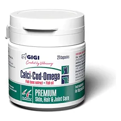 GIGI Calci-Cod-Omega papildai šunims ir katėms, 21 tabl.