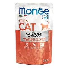 Monge Grill konservai kačiukams su lašiša, 85 g