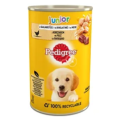 Pedigree Junior konservai su vištiena drebučiuose 400 g