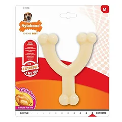 Nylabone Extreme Wishbone Chicken - patvarus kramtomasis žaislas šunims, vištienos skonio