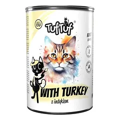 TufTuf drėgnas maistas katėms – mėsos paštetas, skardinė 400 g — 2 nuotrauka