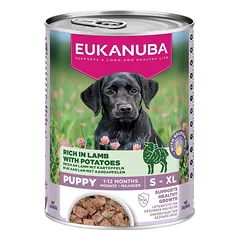 EUKANUBA Life Care Puppy Rich in Lamb 400 g paštetas šuniukams, turintis avienos ir bulvių nuotrauka