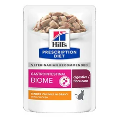 Hill's Prescription Diet Cat Gastrointestinal Biome su vištiena, veterinarinis maistas katėms 12 x 85 g