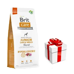 BRIT CARE Dog Hypoallergenic Junior Large Breed Lamb 12kg + Staigmena ŠUNIUI
