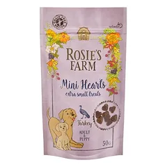 Rosie's Farm Snacks Puppy & Adult "Mini Hearts" Truthahn 