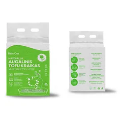 Kačių kraikas obuolio kvapo. "TOFU" Grynasis kiekis: 6L / 2,5Kg., 2.0mm granulių dydžio.