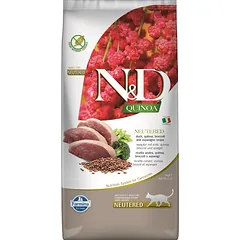 FARMINA N&D Quinoa Cat Duck, Brocolli & Asparagus Neutered Adult 5 kg
