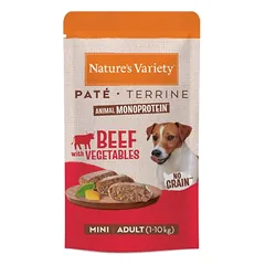 Nature's Variety Paté No Grain Adult Mini drėgnas maistas šunims, ekonominė pakuotė 16 x 150 g — 3 nuotrauka