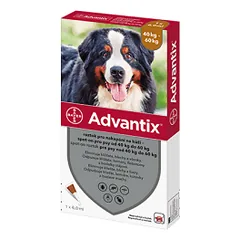 Advantix lašai nuo blusų ir erkių šunims nuo 40 iki 60 kg, 1 pipetė - Pet24